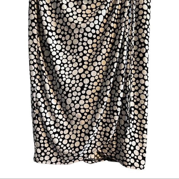 Sz 10 Dress Polka Dot with shoulder pads & figure flattering style NWOT - Picture 4 of 13